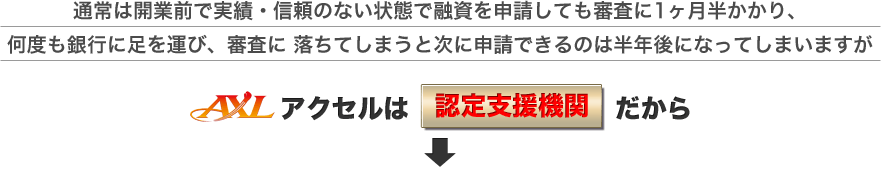 アクセルは認定支援機関だから